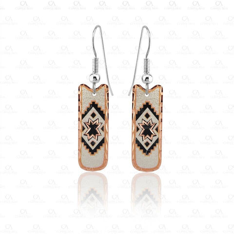 Copper Native Star Earrings