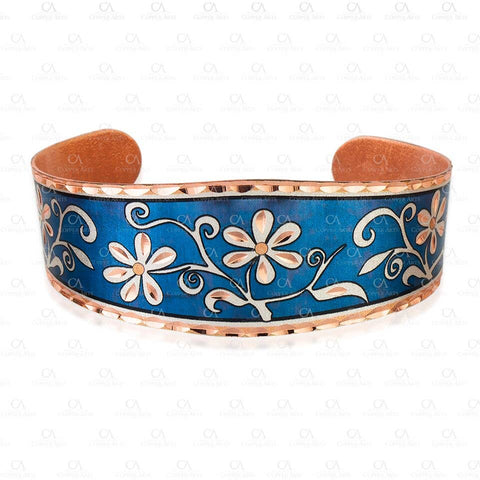 BF 06 Blue Floral Design Bracelet