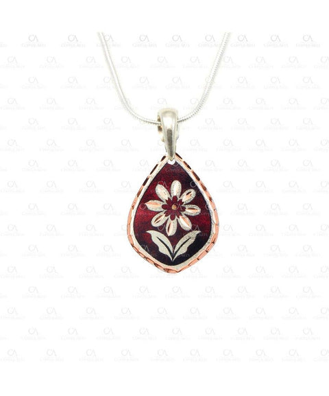 Copper Red Daisy Classic Necklace