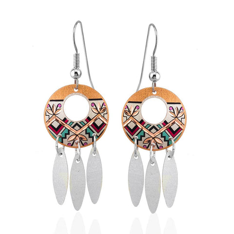 Copper Rainbow Design Southwest Earrings