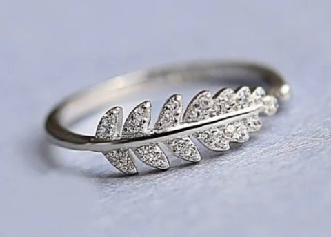 Sterling Silver Adjustable Feather Ring