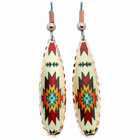 Copper Dainty Teardrop Southwest Native Earrings