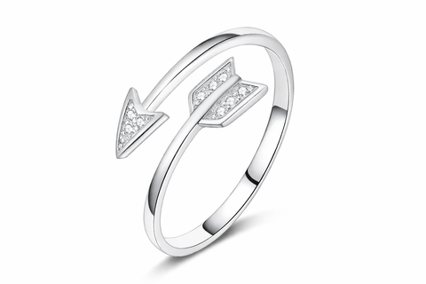 Sterling Silver Arrow Design Adjustable Ring