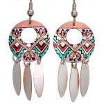 Copper Rainbow Design Southwest Earrings