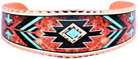 BA 715 Burgundy & turquoise Native American bracelets
