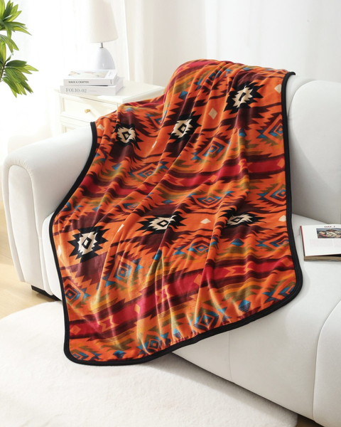 Native Print Throw Blanket
