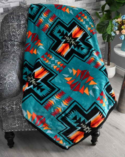 Native Print Throw Blanket