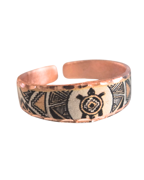 Copper Narrow Turtle Ring