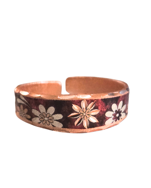 Copper Narrow Red Floral