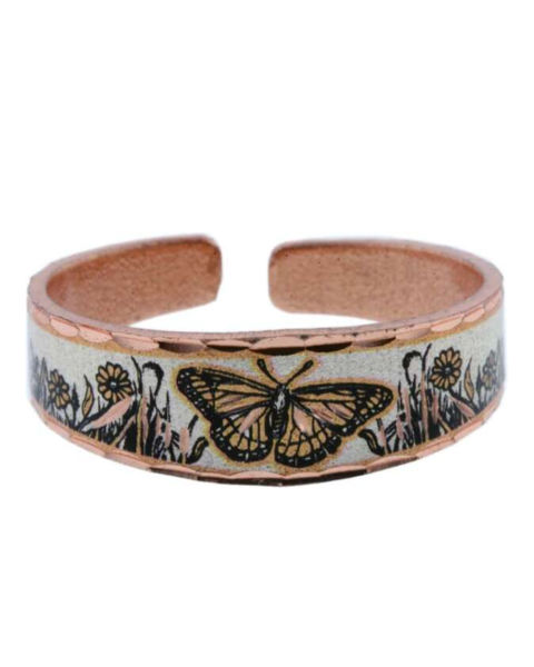 Copper Narrow Butterfly Ring