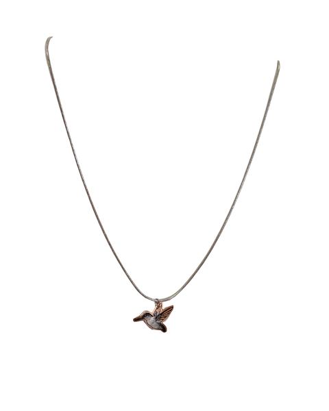 Copper Hummingbird Design Necklace