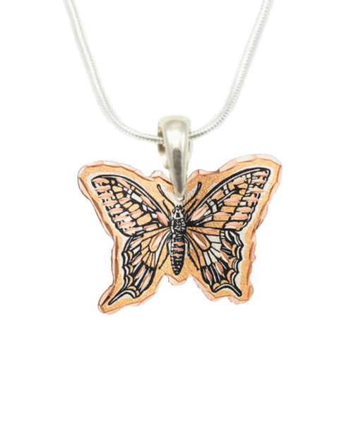 Copper Butterfly Design Necklace