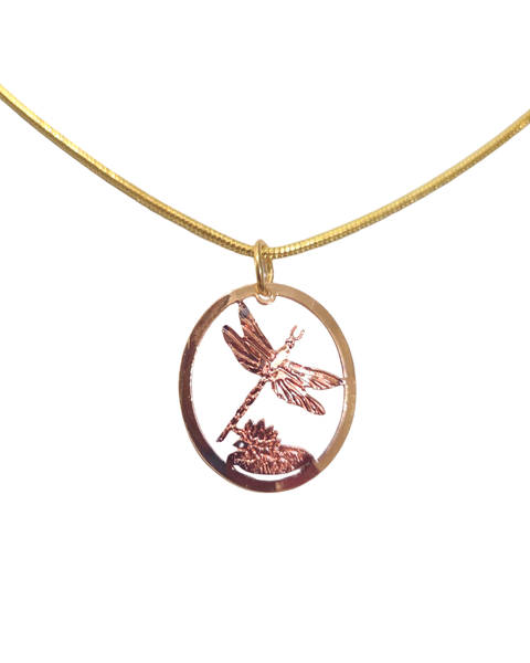 Copper Dragonfly Necklace
