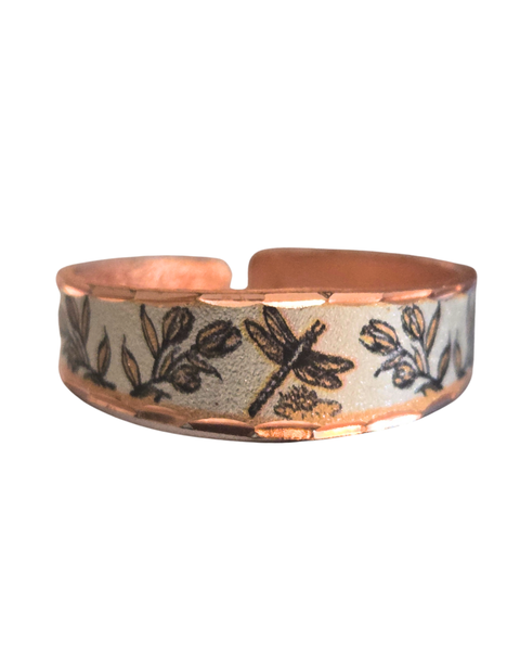 Copper Narrow Dragonfly Ring