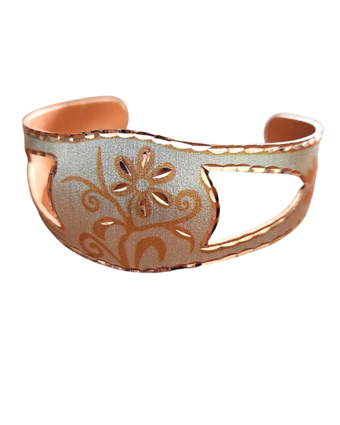 Copper Floral Bracelet