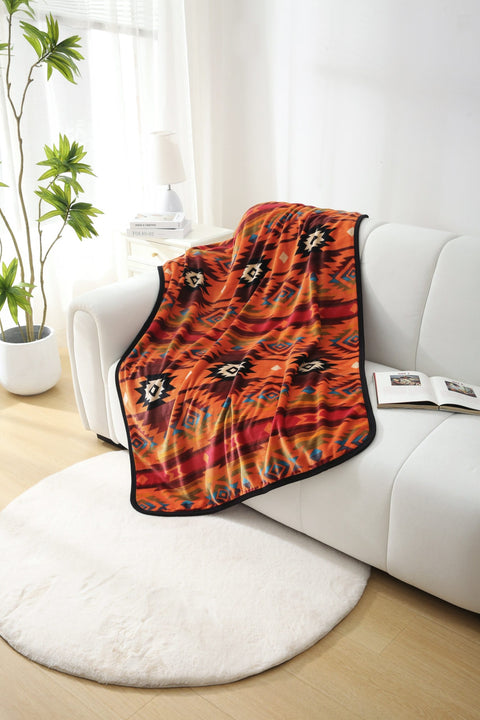 Native Print Throw Blanket