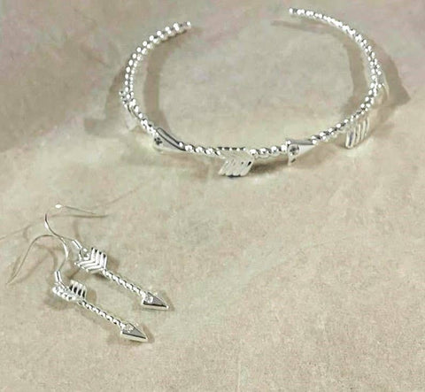 Stainless Steel Arrow Design Earrings