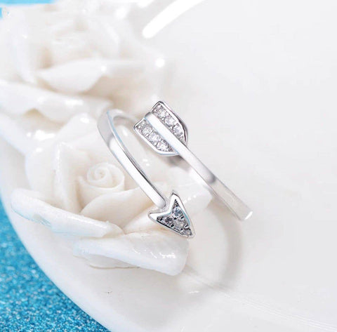 Sterling Silver Arrow Design Adjustable Ring