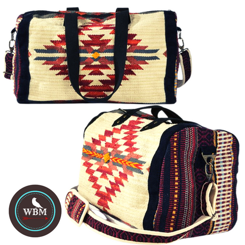 Woven Southwestern Duffle Bag