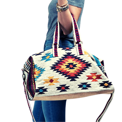 Woven Southwestern Duffle Bag