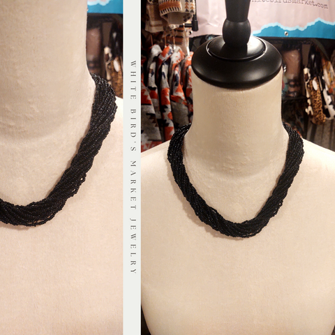 Multi-strand Glass Bead Necklace