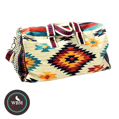 Woven Southwestern Duffle Bag