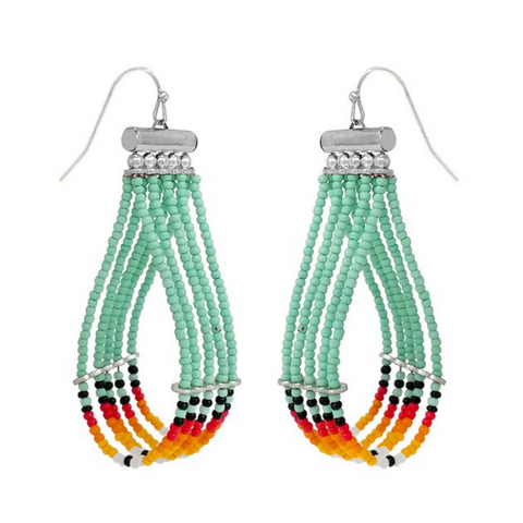 Teardrop Beaded Earrings