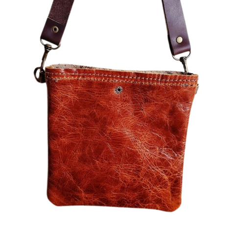 Small Crossbody Handbag Turquoise Navajo Leather