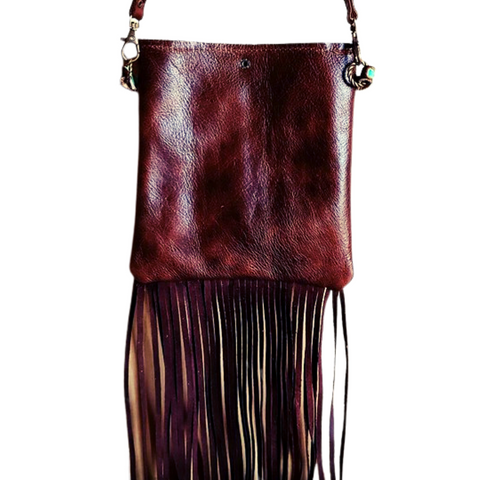 Small Crossbody Handbag Turquoise Navajo Leather