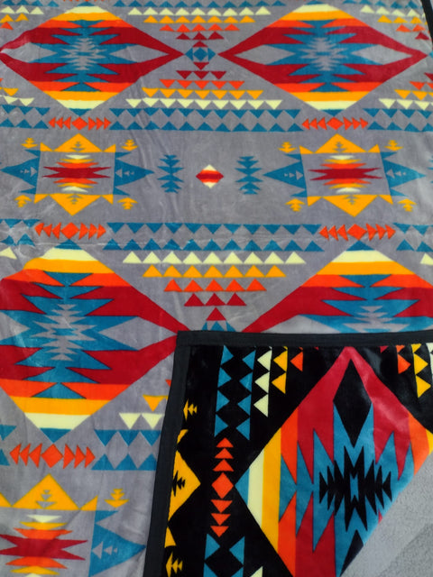 Native Print Throw Blanket