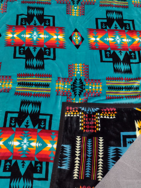 Native Print Throw Blanket
